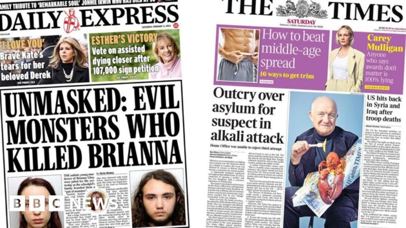 Newspaper headlines: Killers ‘unmasked’ and Clapham suspect asylum ‘outcry’