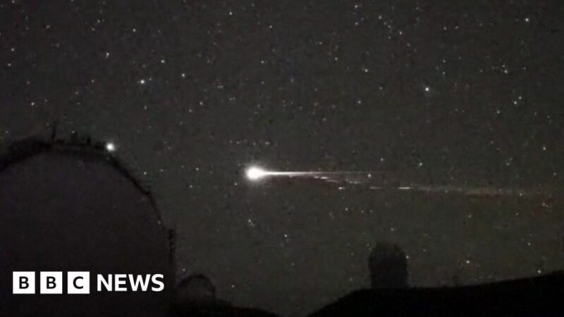 Object thought to be a satellite burns up on re-entering Earth’s atmosphere