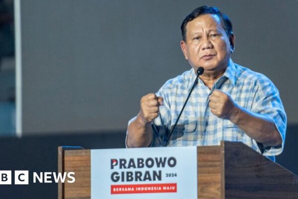 Prabowo Subianto on track to win Indonesia presidential race – early results