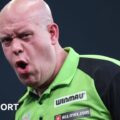Premier League darts: Michael van Gerwen beats Luke Littler in night two final in Berlin