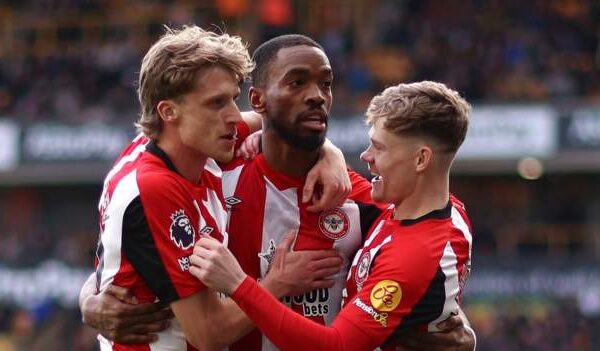 Wolverhampton Wanderers 0-2 Brentford: Ivan Toney and Christian Norgaard on target at Molineux